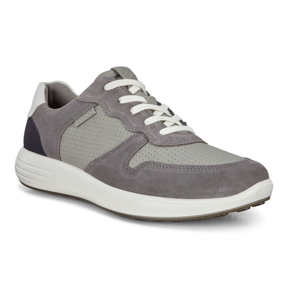 Tenis Hombre - ECCO Soft 7 Runner Perforateds - Grises Oscuro - PSU380527